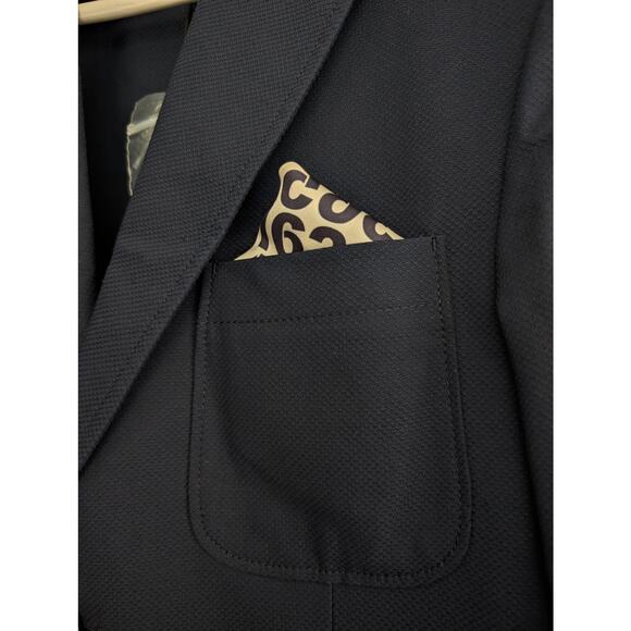 NWT Daniele Alessandrini Italian Navy Blue Textured Blazer IT 46 US 36 Jacket - Picture 3 of 7